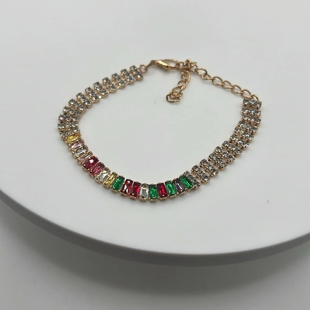 388. Elegant Multicolor Gemstone Bracelet